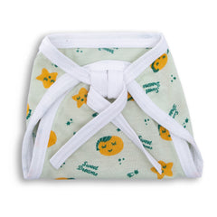 Reusable Cotton Knit Lace Tie-Up Nappy