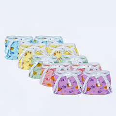 Reusable Cotton Knit Lace Tie-Up Nappy