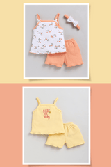 Girls Sleeveless Top and Shorts - Set of 2