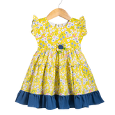 Girls Frock - Flower Bright