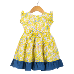 Girls Frock - Flower Bright