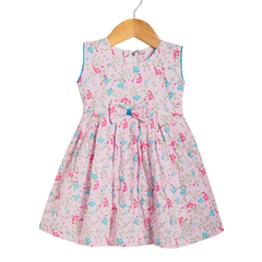 Sleeveless Girls Frock Pink