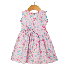 Sleeveless Girls Frock Pink