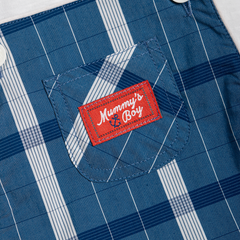 T Shirt with Dungaree - Blue Checks