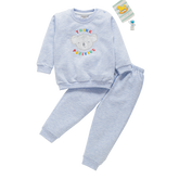 Full Sleeve Top with Full Pant - Blue Teddy