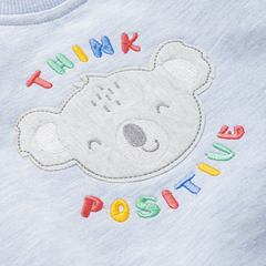 Full Sleeve Top with Full Pant - Blue Teddy