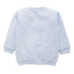 Full Sleeve Top with Full Pant - Blue Teddy