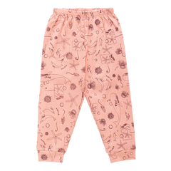 Girls Full Sleeve Top with Full Pant - Sea Orange