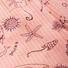 Girls Full Sleeve Top with Full Pant - Sea Orange