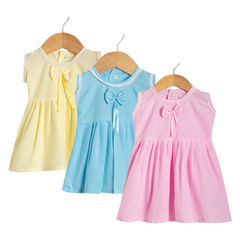 Girls Plain Frock - Pack of 3