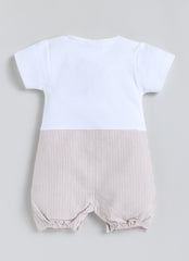 Boys Romper - Brown Cat