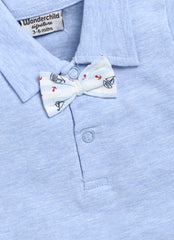 Bow T-Shirt with Gallice Shorts - Navy