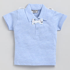 Bow T-Shirt with Gallice Shorts - Navy