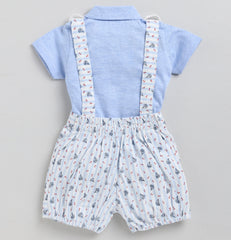 Bow T-Shirt with Gallice Shorts - Navy