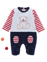 Boys Romper - Bear Red