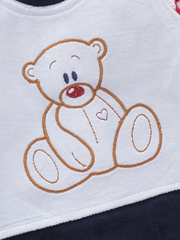 Boys Romper - Bear Red