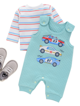 Boys Dungaree - Racing Car Green