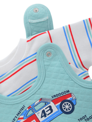 Boys Dungaree - Racing Car Green