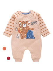 Full Sleeve Romper - Brown Teddy