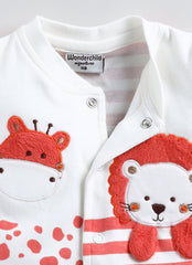 Boys Romper - Red Giraffe