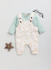 Full Sleeve Green Top with Gallice Dungaree