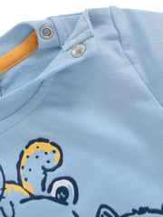 Boys Tshirt and Denim - Blue Animals