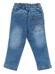 Boys Full Sleeve Tshirt and Denim - Red Teddy