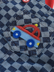 Boys Dungaree - Red Car