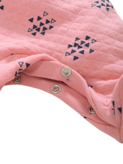 Girls Romper - Cat Pink