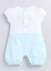 Girls Romper - Kitty Blue