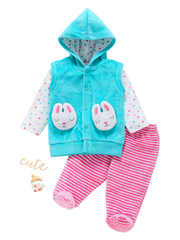 Girls Full Sleeve Top with Pajama and Hoodie