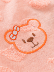 Girls Full Sleeve Top and Pajama - Orange Teddy