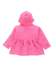 Girls Pink Full Sleeve Top and Pajama - Bunny