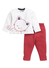 Full Sleeve Top with Legging - Red Cat