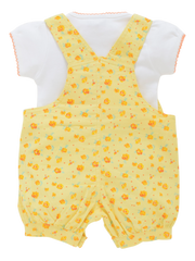 Girls Dungaree yellow owl
