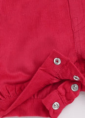 Girls Dungaree - Red - Kitty