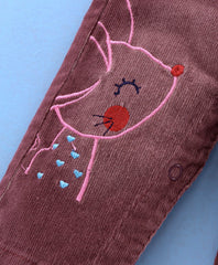 Girls Dungaree - Red Mouse