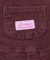 Girls Dungaree - Red Mouse
