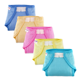 Welcro Cotton Nappies / Langot - Colour - Pack of 5