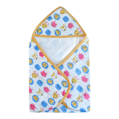 Multipurpose Printed Cotton Baby Warm Hooded Wrapper