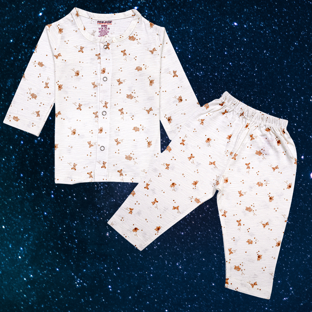 Baby Sleep Suit Set Baby Elephant Print