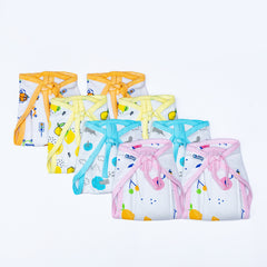 Reusable Cotton Lace Tie-Up Nappy with Pad - Pack of 8