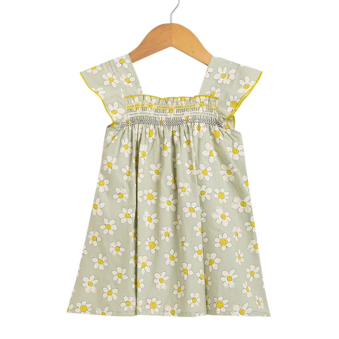 Girls Frock - Flower Print