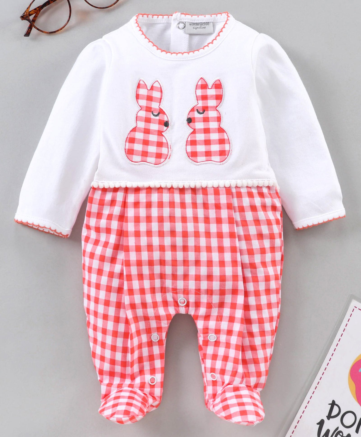 Girls bodysuit pink bunny