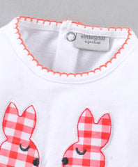 Girls bodysuit pink bunny