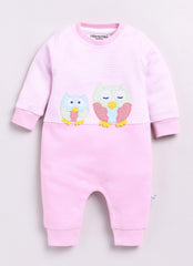 Girls Full Sleeve Romper Birdie Pink